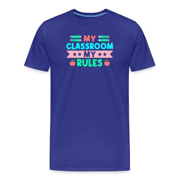 Enseignante de maternelle Classe Mes règles Maternelle - T-shirt bio Premium Homme - bleu roi - Devant - Damien (186cm)