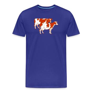 Zwei rotgefleckte Kühe - Männer Premium Bio T-Shirt - Königsblau - Vorne - Damien (186cm)