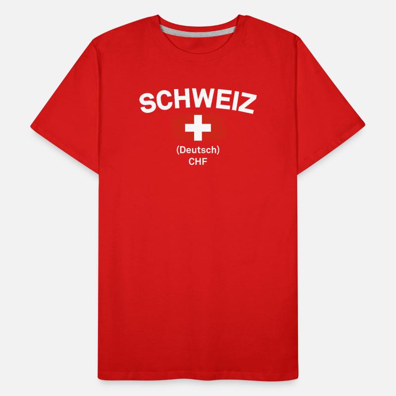 Drapeau suisse de la CHF T-shirt bio Premium Homme