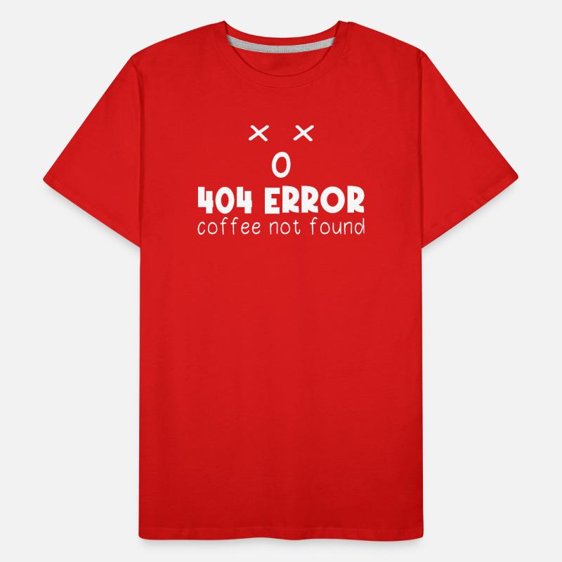 404 Error Coffee not found Programming funny Männer Premium Bio T-Shirt