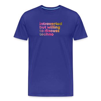 Techno Techno Techno - T-shirt bio Premium Homme - bleu roi - Devant - Damien (186cm)