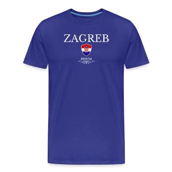 Zagreb Croatie, souvenir Zagreb - T-shirt bio Premium Homme - bleu roi - Devant - Damien (186cm)