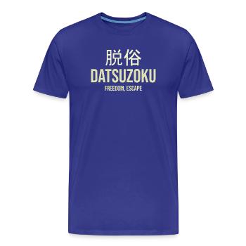 Datsuzoku Freiheit Flucht - Männer Premium Bio T-Shirt - Königsblau - Vorne - Damien (186cm)