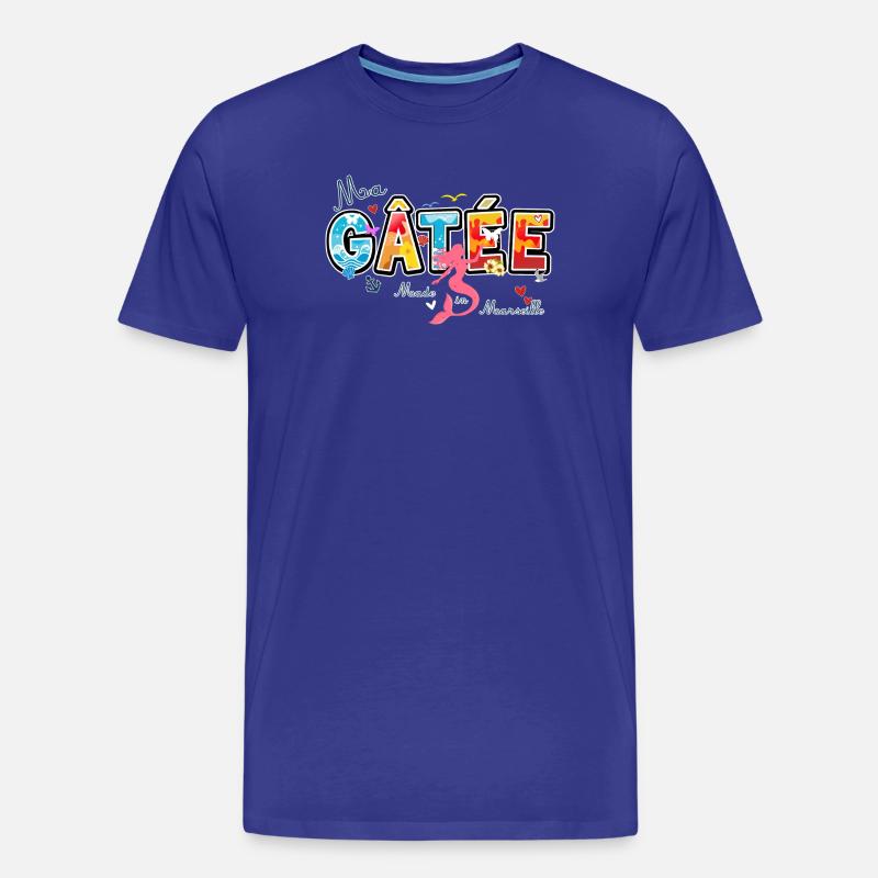 Ma Gatée, Expression marseillaise, valentines gift - T-shirt bio Premium Homme - bleu roi
