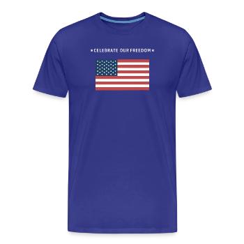 Liberty American Flag - Men's Premium Organic T-Shirt - royal blue - Front - Damien (186cm)