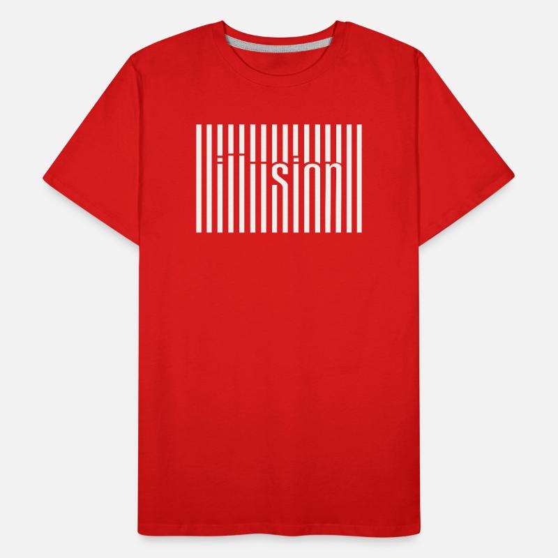 Barcode Illusion Men's Premium Organic T-Shirt