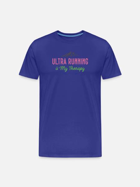 Ultra Running is My Therapy - Men's Premium Organic T-Shirt - royal blue