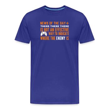 Hinweis, um den Feind zu finden - Männer Premium Bio T-Shirt - Königsblau - Vorne - Damien (186cm)
