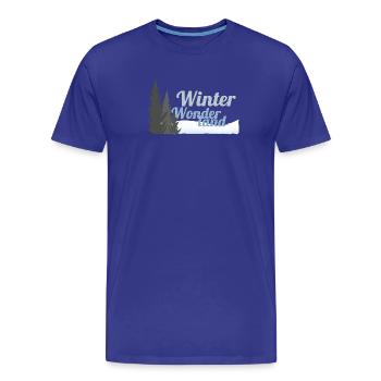 Winter Wonderland Trees - Männer Premium Bio T-Shirt - Königsblau - Vorne - Damien (186cm)