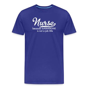 Infirmier - T-shirt bio Premium Homme - bleu roi - Devant - Damien (186cm)