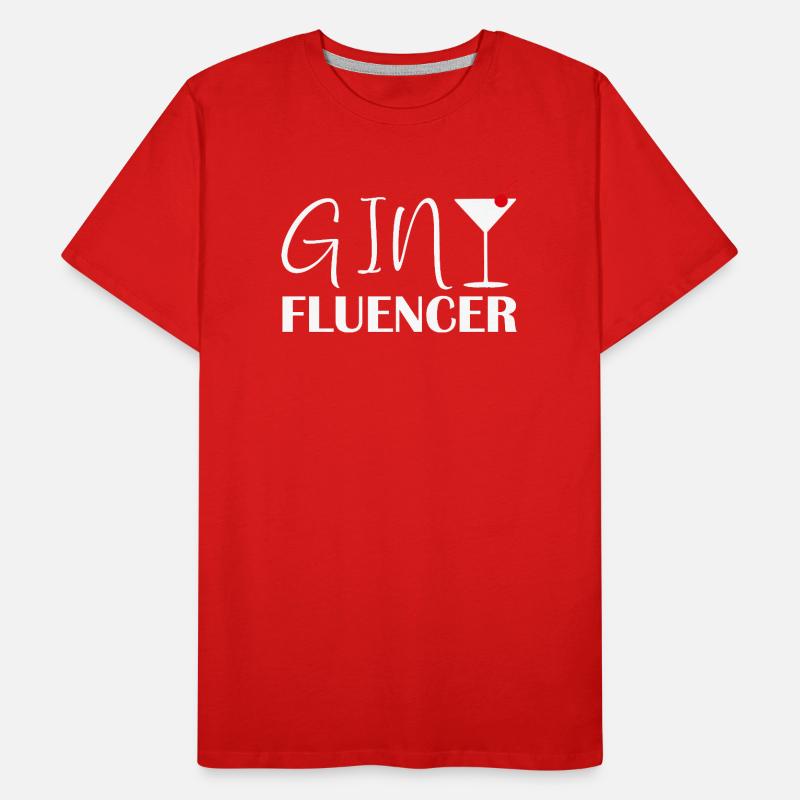 Ginfluencer Gin Déclaration Buveur de Gin Dire T-shirt bio Premium Homme