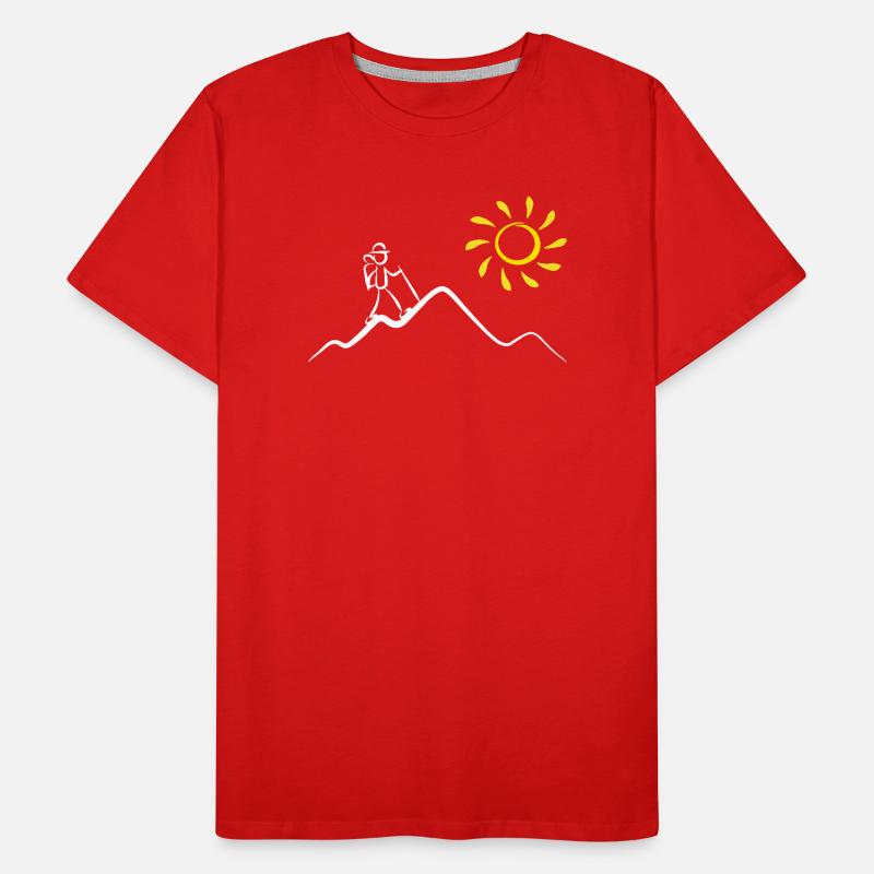 Bergwanderer in der Sonne Männer Premium Bio T-Shirt