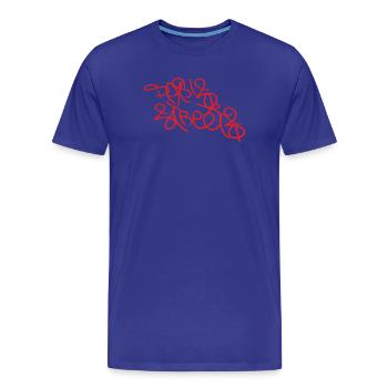 Rues de Paris - T-shirt bio Premium Homme - bleu roi - Devant - Damien (186cm)