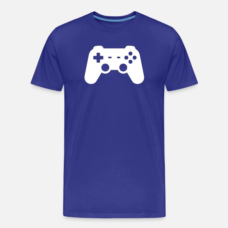 Controller Silhouette Icon - Männer Premium Bio T-Shirt - Königsblau