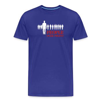 Menschen vor Profit - Männer Premium Bio T-Shirt - Königsblau - Vorne - Damien (186cm)