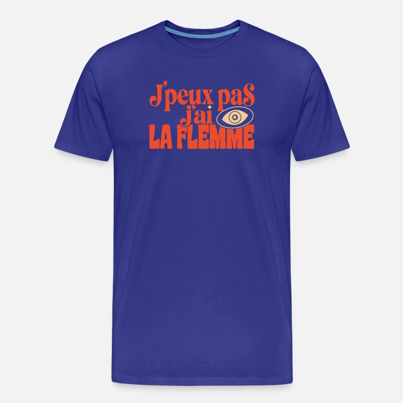 Flemme Pop Œil Retro - T-shirt bio Premium Homme - bleu roi