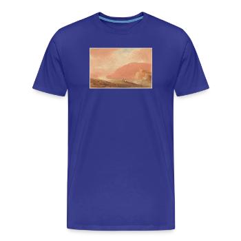 Château sur une rivière - T-shirt bio Premium Homme - bleu roi - Devant - Damien (186cm)