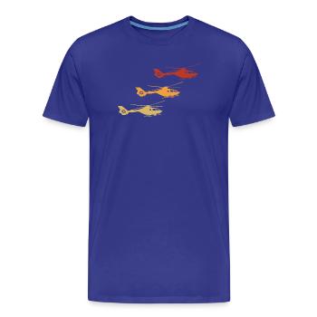 Helicopter Helicopter Vintage - Men's Premium Organic T-Shirt - royal blue - Front - Damien (186cm)