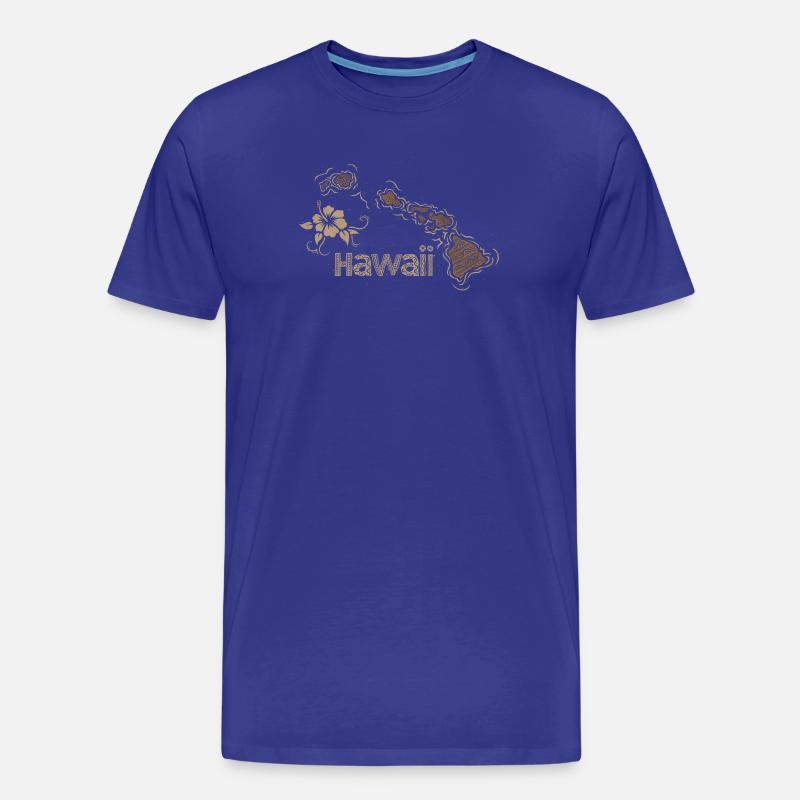 Hawaii - Männer Premium Bio T-Shirt - Königsblau