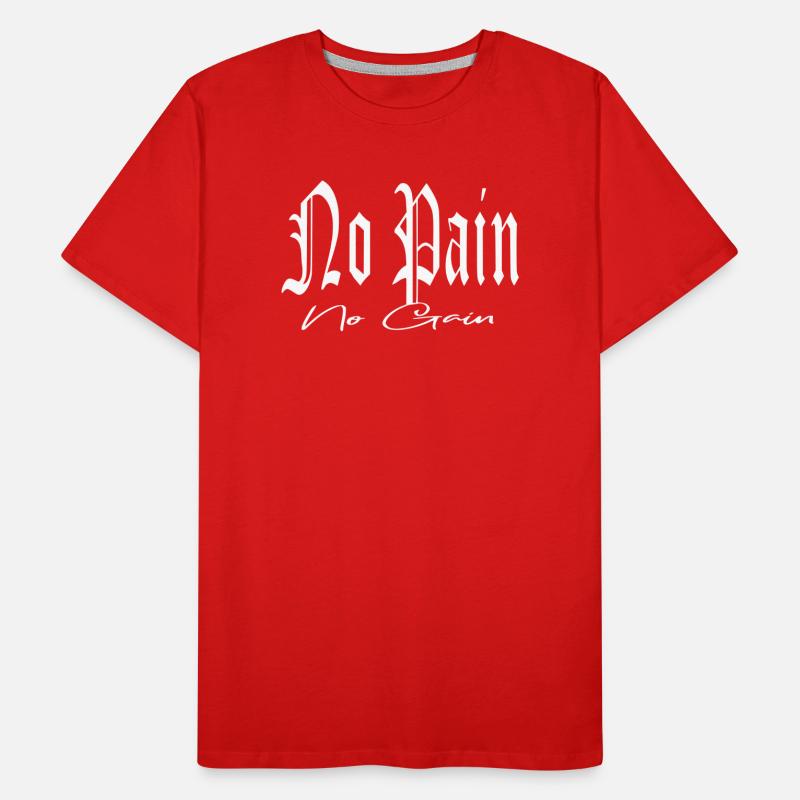 pas de douleur sans tatouage de gain T-shirt bio Premium Homme