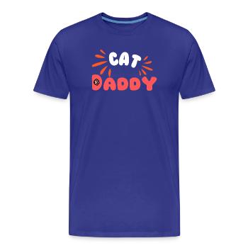 Cap Daddy Typo Pop Shards - Men's Premium Organic T-Shirt - royal blue - Front - Damien (186cm)