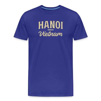 Hanoi Vietnam City of Peace Vintage - Männer Premium Bio T-Shirt - Königsblau - Vorne - Damien (186cm)