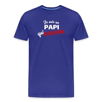 Selbstbewusster Ausdruck der Vaterschaft - Männer Premium Bio T-Shirt - Königsblau - Vorne - Damien (186cm)