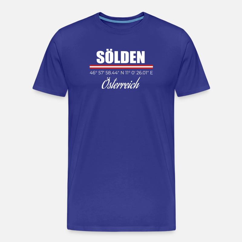 Sölden - Männer Premium Bio T-Shirt - Königsblau