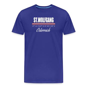Saint-Wolfgang - T-shirt bio Premium Homme - bleu roi - Devant - Damien (186cm)