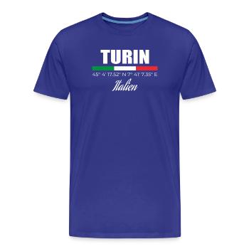 Turin - T-shirt bio Premium Homme - bleu roi - Devant - Damien (186cm)