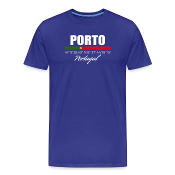 Porto - Männer Premium Bio T-Shirt - Königsblau - Vorne - Damien (186cm)