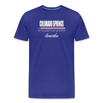 Colorado Springs - Männer Premium Bio T-Shirt - Königsblau - Vorne - Damien (186cm)