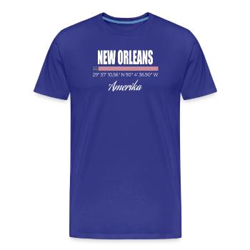 Nouvelle-Orléans - T-shirt bio Premium Homme - bleu roi - Devant - Damien (186cm)