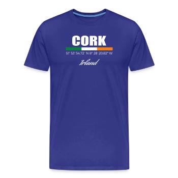 Cork - Men's Premium Organic T-Shirt - royal blue - Front - Damien (186cm)