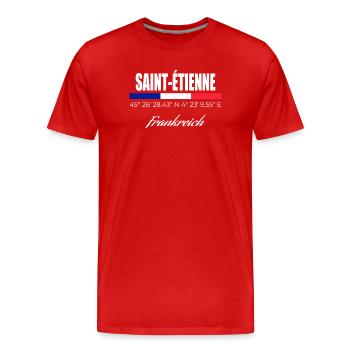 Saint-Étienne - T-shirt bio Premium Homme - rouge - Devant - Damien (186cm)