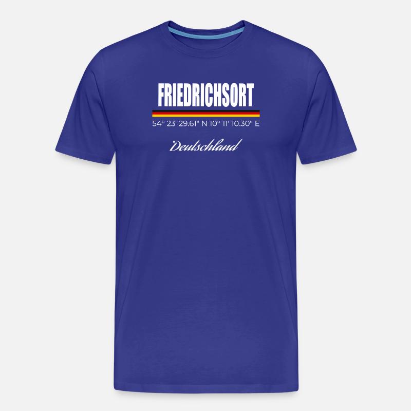 Friedrichsort - Männer Premium Bio T-Shirt - Königsblau