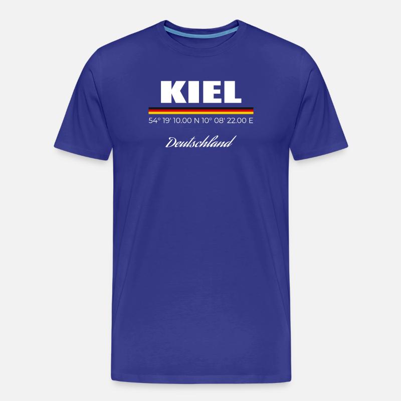 Kiel - Männer Premium Bio T-Shirt - Königsblau