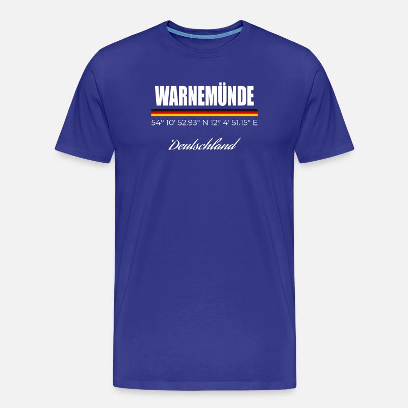 Warnemünde  - Männer Premium Bio T-Shirt - Königsblau