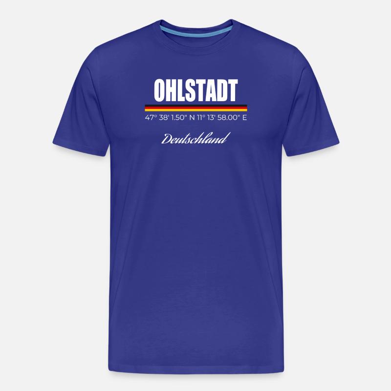 Ohlstadt - Männer Premium Bio T-Shirt - Königsblau
