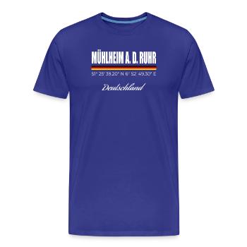 Mühlheim an der Ruhr - Männer Premium Bio T-Shirt - Königsblau - Vorne - Damien (186cm)