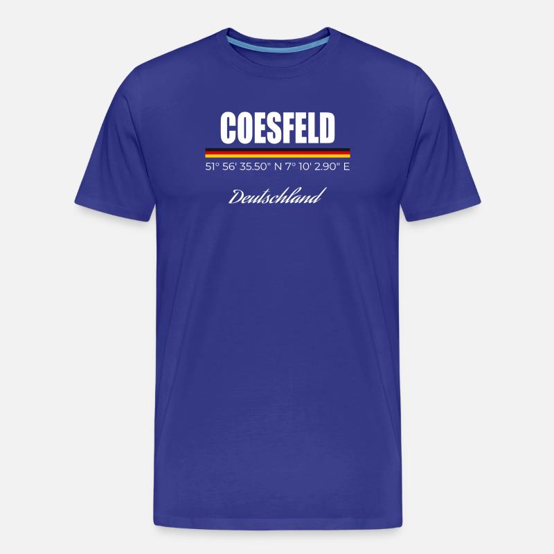 Coesfeld - Männer Premium Bio T-Shirt - Königsblau