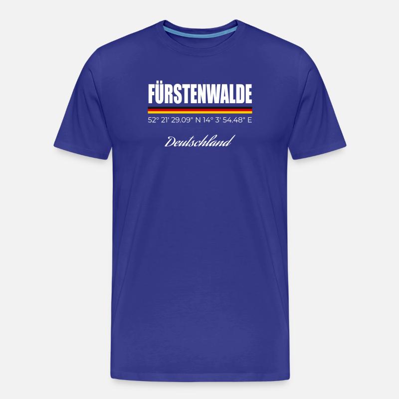 Fürstenwalde - Männer Premium Bio T-Shirt - Königsblau