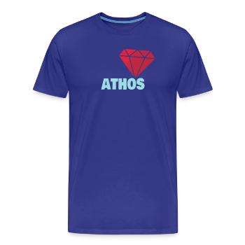 Athos als Diamant - Männer Premium Bio T-Shirt - Königsblau - Vorne - Damien (186cm)