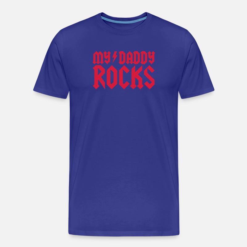My daddy rocks - Männer Premium Bio T-Shirt - Königsblau