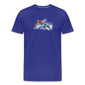 Skiing - T-shirt bio Premium Homme - bleu roi - Devant - Damien (186cm)