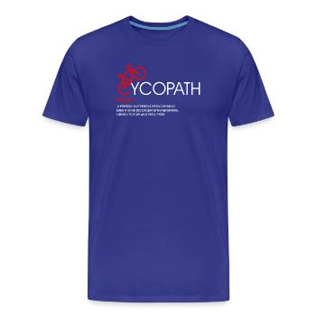 Cyclopath Bike Art Graphic - Men's Premium Organic T-Shirt - royal blue - Front - Damien (186cm)