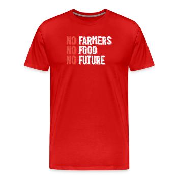 Sustainable agriculture illustration - Men's Premium Organic T-Shirt - red - Front - Damien (186cm)