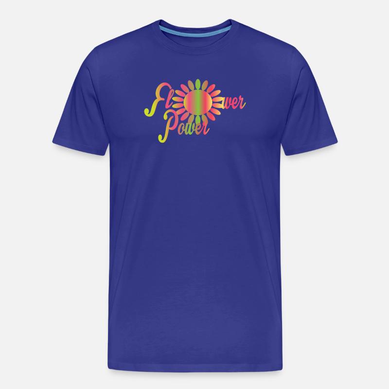 Blumen Power - Männer Premium Bio T-Shirt - Königsblau