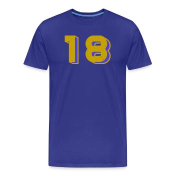 18. 18 ANS. 18e ANNIVERSAIRE. ANNIVERSAIRE 18 ANS. - T-shirt bio Premium Homme - bleu roi - Devant - Damien (186cm)