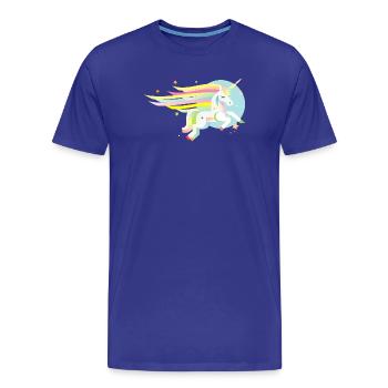 Delicate unicorn in pastel-dreamy & magical - Men's Premium Organic T-Shirt - royal blue - Front - Damien (186cm)